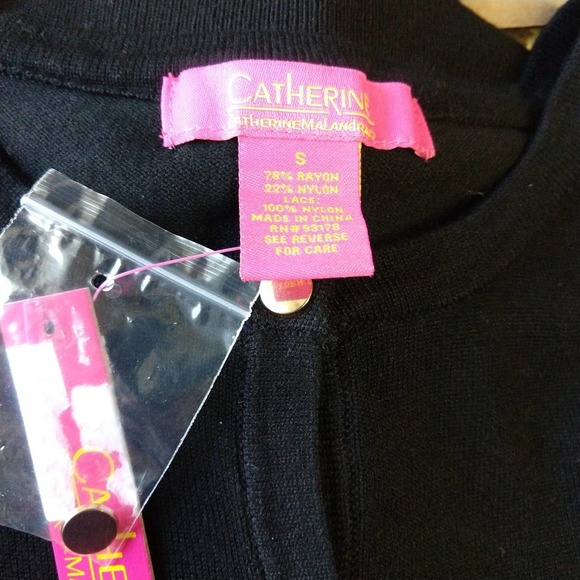 Catherine Malandrino Eyelash Lace Sleeve Cardigan - Picture 3 of 6